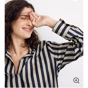 Madewell “Hampden” striped button down L